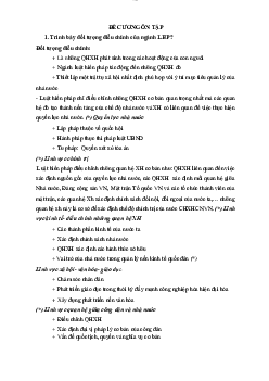 Đề cương ôn tập Luật hiến pháp | Đại học nội vụ Hà Nội