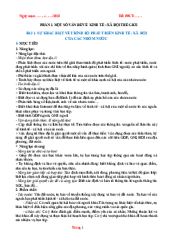 Giáo án Địa lí 11 Cánh Diều Học Kỳ 1 phương pháp mới