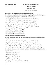 Đề thi thử tốt nghiệp THPT 2025 môn Lịch sử Sở GD&ĐT Bạc Liêu