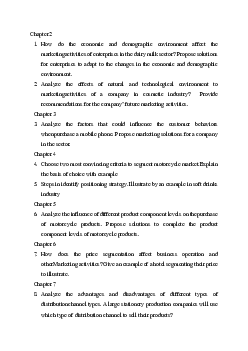 Đề cương Marketing căn bản (Tiếng anh)