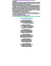 LUYỆN ĐỀ ĐỌC HIỂU VĂN BẢN THƠ SONG THẤT LỤC BÁT - HUE