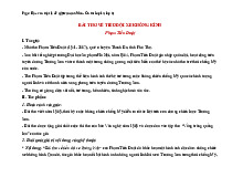 BÀI THƠ VỀ TIỂU ĐỘI XE Không KÍNH - KIẾN THỨC CƠ BẢN - ĐỀ LUYỆN