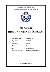 Báo cáo Thực tập nhận thức ngành | Đại học Công nghệ Đông Á