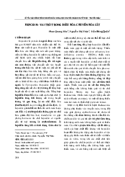 Hepcidin - vai trò trong điều hòa chuyển hóa sắt