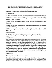 Đề Cương Môn Chủ nghĩa xã hội khoa học | Đại học Tài nguyên và Môi trường Hà Nội