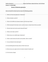 English in Chemistry 2: Lessons on Lab Equipment and Thermochemistry môn English | Trường Đại học Khoa học Tự nhiên, Đại học Quốc gia Thành phố Hồ Chí Minh