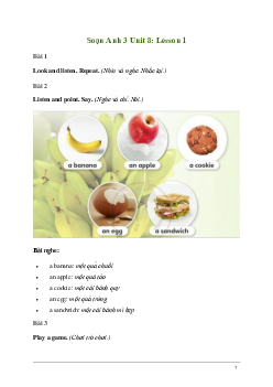 Tiếng Anh lớp 3 Unit 8: Lesson 1trang 130 Explore Our World