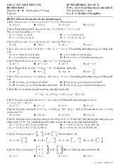 Đề thi kết thúc học phần môn Cơ sở toán cho các nhà kinh tế | Học viện Nông nghiệp Việt Nam