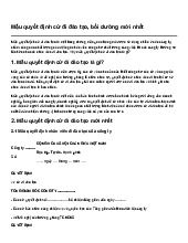 Mẫu quyết định cử đi đào tạo, bồi dưỡng mới nhất