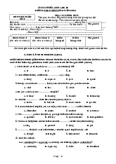 Đề tham khảo số 1 môn Tiếng Anh | Kỳ thi tuyển sinh lớp 10