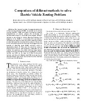 Comparison of different methods to solve Electric Vehicle Routing Problem