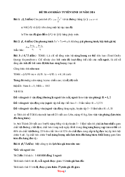 TOP 3 Đề thi thử Tuyển Sinh vào 10 môn Toán Quận Gò Vấp năm học 2024-2025 (có đáp án)