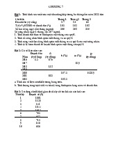 Bài tập Chương 7: Tính Doanh thu và Năng suất Lao động môn Thống kê trong kinh tế và kinh doanh | Trường Đại học Kinh tế Quốc dân