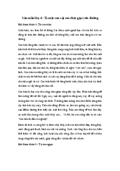 Tả một con vật em chợt gặp trên đường | Tập làm văn 4