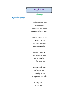 Bài tập cuối tuần Tiếng Việt lớp 3 Cánh Diều Tuần 23 cơ bản