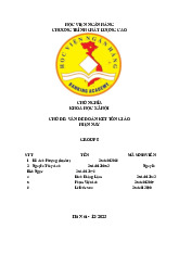 Báo cáo nhóm: Vấn đề tôn giáo trong xây dựng CNXH Ở VN môn Chủ nghĩa xã hội khoa học | Học viện Ngân hàng