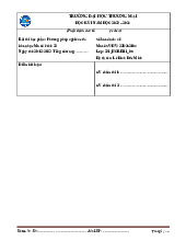 Bài Thi Học Phần: Phương Pháp Nghiên Cứu Khoa Học | Đại học Thương Mại