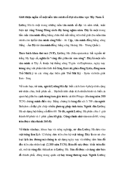 Viết bài giới thiệu ngắn về một nền văn minh cổ đại của khu vực Tây Nam Á | Kết nối tri thức