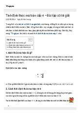 Tính định thức ma trận cấp 4 - Bài tập đầy đủ có lời giải