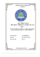 Tìm hiểu về các dịch vụ và những rủi ro thường gặp đối với khách hàng khi sử ví điện tử MOMO | Bài thảo luận thương mại điện tử căn bản