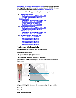 Toán lớp 6 bài 1 Số nguyên âm và tập hợp các số nguyên