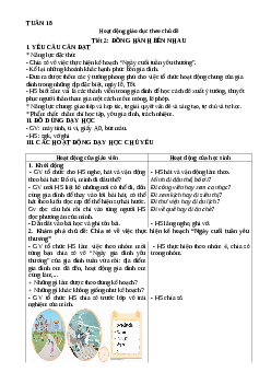 Giáo án Hoạt động trải nghiệm lớp 4 Tuần 18 | Kết nối tri thức