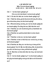 Câu Hỏi Ôn Tập Môn Văn hóa doanh nghiệp | Đại học Văn hóa Hà Nội