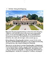 Giới thiệu về Hoàng thành Thăng Long - Cơ sở dữ liệu | Trường Đại học Khoa học Tự nhiên, Đại học Quốc gia Thành phố Hồ Chí Minh