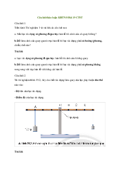 KHTN 8 Bài 19: Tác dụng làm quay của lực - Moment lực - Chân trời sáng tạo