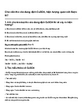 Cho viên Na vào dung dịch CuSO4, hiện tượng quan sát được là? | Hoá học 8