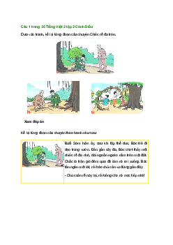Giải SGK môn Tiếng việt 2 - Bài 22: Kể chuyện đã học Chiếc rễ đa tròn(1)| Cánh Diều