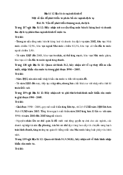Giải bài tập SGK Địa Lý lớp 12 Bài 31: Vấn đề phát triển thương mại, du lịch