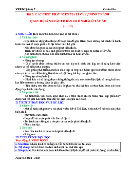 Giáo án Lịch sử 7 Bài 2 sách Kết nối tri thức với cuộc sống