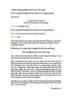 Đọc: Người thiếu niên anh hùng lớp 4 trang 30