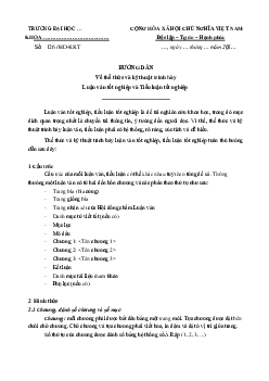 Cấu trúc trình bày bài luận tốt nghiệp
