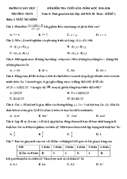 TOP 10 đề kiểm tra cuối học kì 2 Toán 8 - Kết nối tri thức năm học 2023 – 2024
