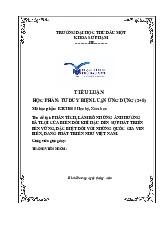 Tiểu luận Ảnh hưởng Biến đổi Khí hậu đến Phát triển Bền vững môn Tư duy biện luận ứng dụng - Trường Đại học Thủ Dầu Một.