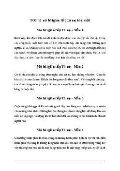 Mở bài gián tiếp Tả mẹ (12 mẫu) | Tập làm văn lớp 5