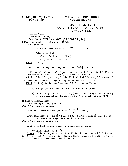 Đề thi HK1 lớp 11 Sở GD-ĐT Đồng Tháp năm 2012 – 2013