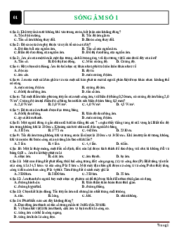 TOP 80 câu trắc nghiệm về sóng âm vật lý 12 (có đáp án)