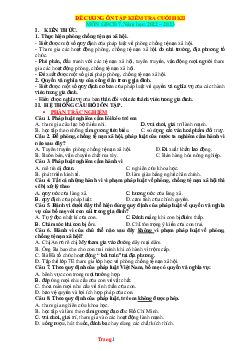 Đề cương ôn tập học kỳ 2 GDCD 7 cánh diều (có đáp án)