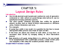 Chapter 5: Tech layout design rules môn VLSI | Trường Đại học Bách Khoa Hà Nội