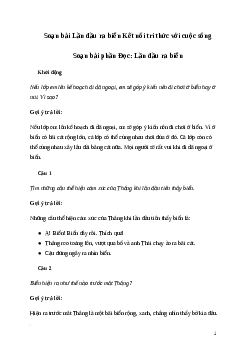 Soạn bài: Lần đầu ra biển | Kết nối tri thức