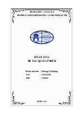 Đồ án JAVA Đề tài quản lý điểm môn Công nghệ thông tin  | Trường đại học kinh doanh và công nghệ Hà Nội