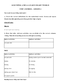 Tiếng Anh lớp 6 Unit 2 lesson 2 - Smart World