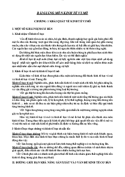Bài giảng môn Kinh tế vi mô | Trường Đại học Kinh tế và Quản trị Kinh doanh, Đại học Thái Nguyên
