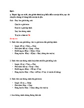 Bài tập Lập trình và logic môn Trí tuệ nhân tạo | Trường Đại học Kinh Doanh và Công Nghệ Hà Nội