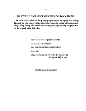 Tiểu luận môn Đại cương văn hóa - Trường Đại học lao động -  xã hội.