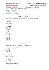 Đề thi đại số tuyến tính- Trường Đại Học Văn Lang