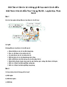 Giải Toán lớp 4 Bài 24: Em ôn lại những gì đã học| Cánh diều